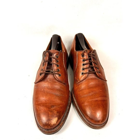 Salvatore Ferragamo Studio Shoes Brown Derby Made In Italy Men\'s 8D Nice main image 6
